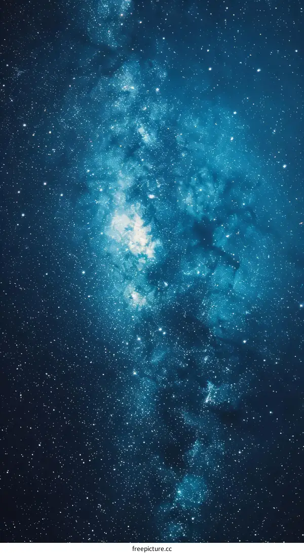 Starry sky in blue and white