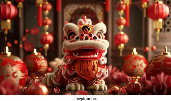 Chinese New Year Lion Dance Costume