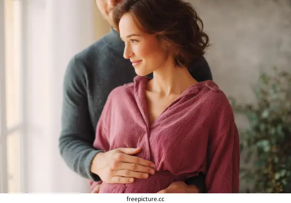 Loving Couple Expecting a Baby