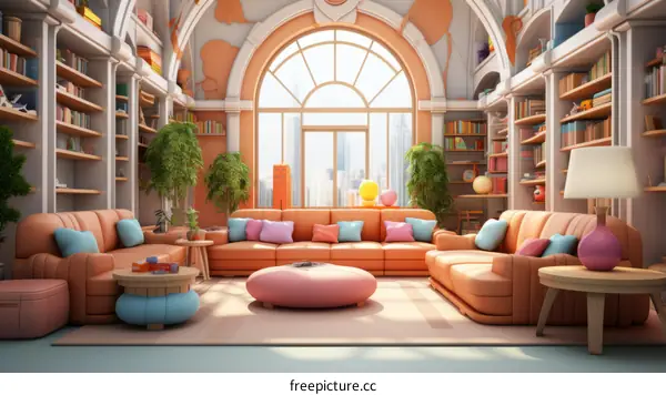 A Cozy Living Room With a Large Window