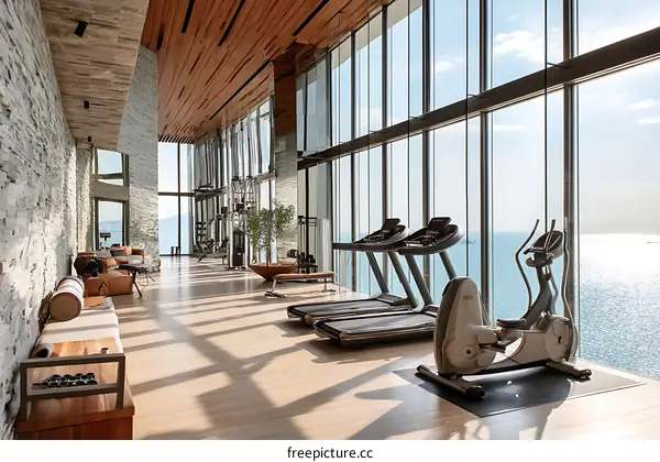 Panoramic Ocean View Fitness Center