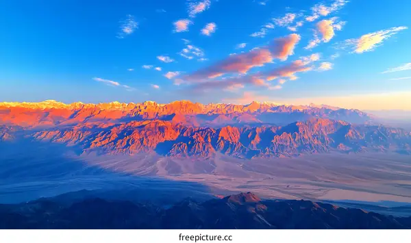 Stunning Sunrise Over the Mountain Ranges