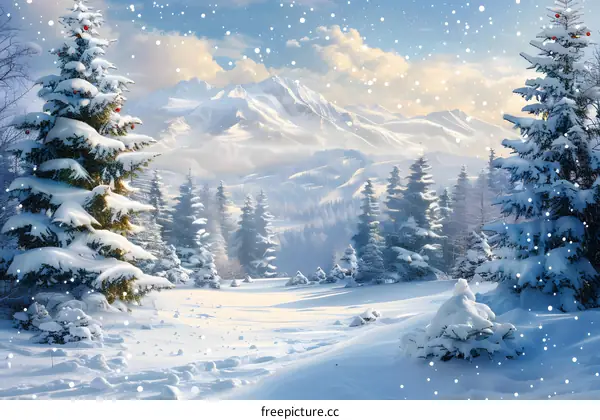 The snow-capped Alps