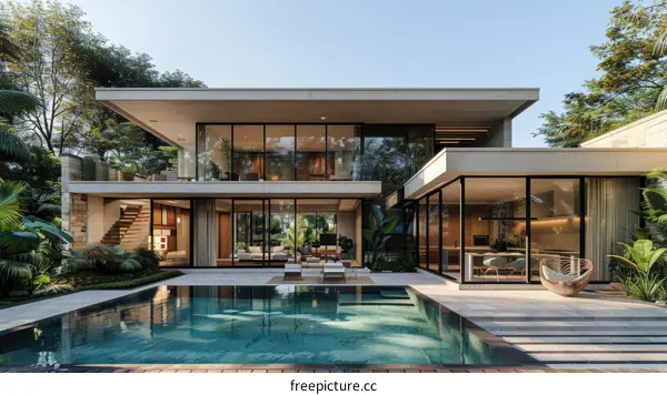 Modern Tropical House with Pool