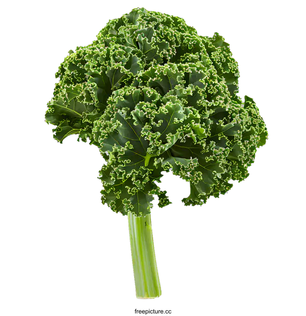 [Transparent Background PNG]Fresh Green Kale Isolated On White Background