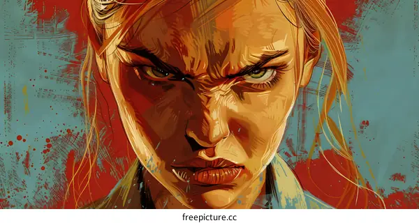 portrait of a woman with red hair and green eyes