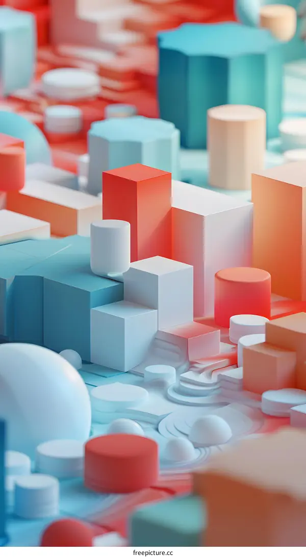 Gradient geometric shapes composition