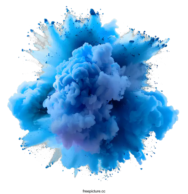 [Transparent Background PNG]Blue and purple powder explosion