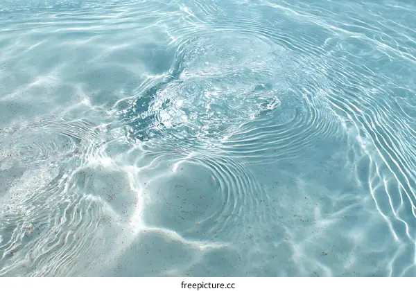 Clear Water Surface with Ripples and Reflections
