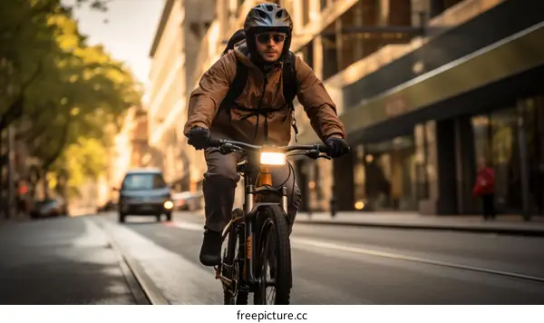 City Commuter on Electric Bike