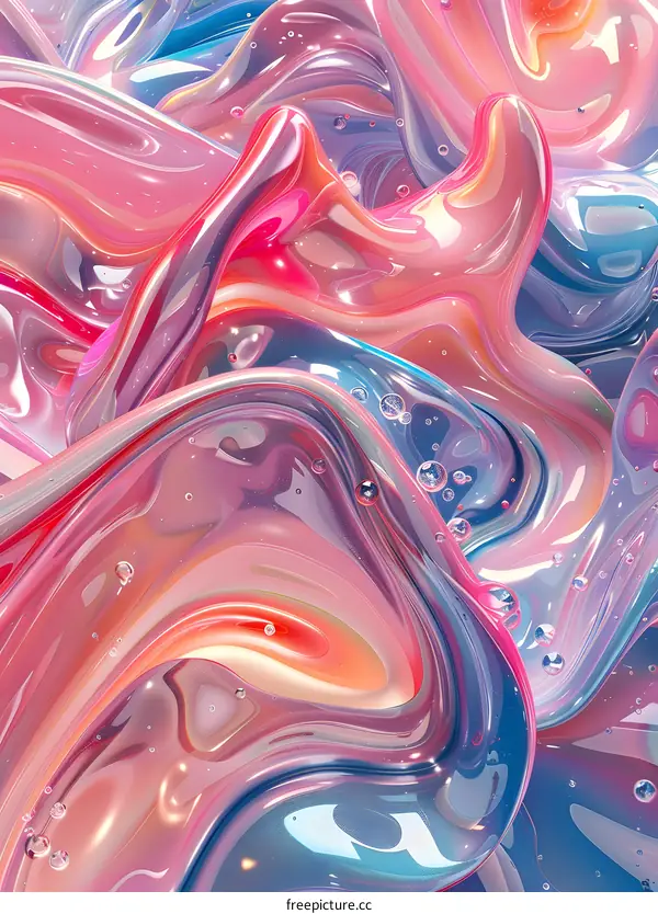 Abstract Fluid Art: Colorful Swirls and Patterns