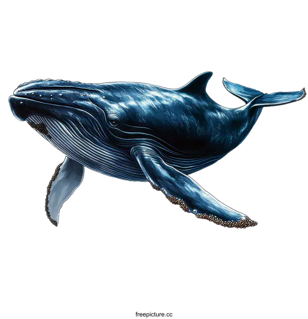 [Transparent Background PNG]Majestic Whale Illustration