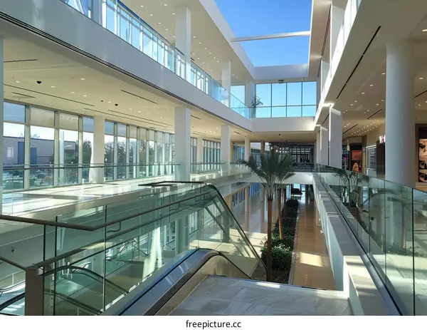 Modern Architecture of The Grove Shopping Mall in Los Angeles