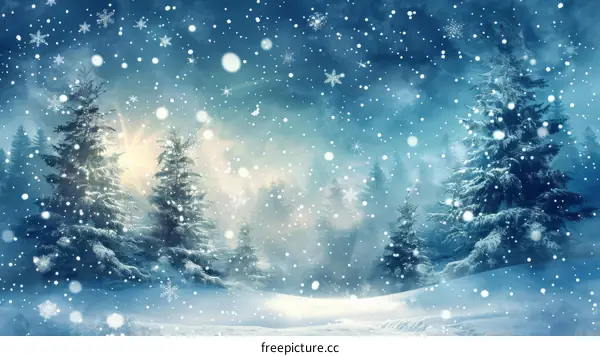 A Winter Forest Snowfall