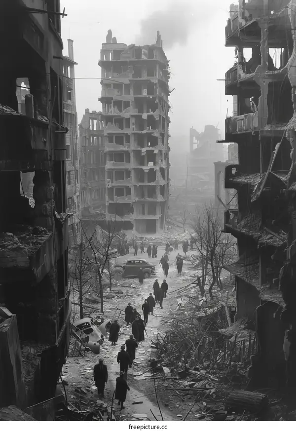 Post-war Berlin, Germany, 1945