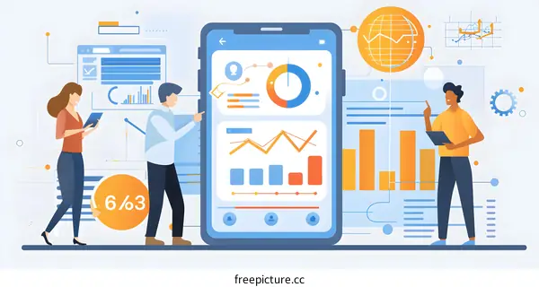 Business People Analyzing Data on Smartphone