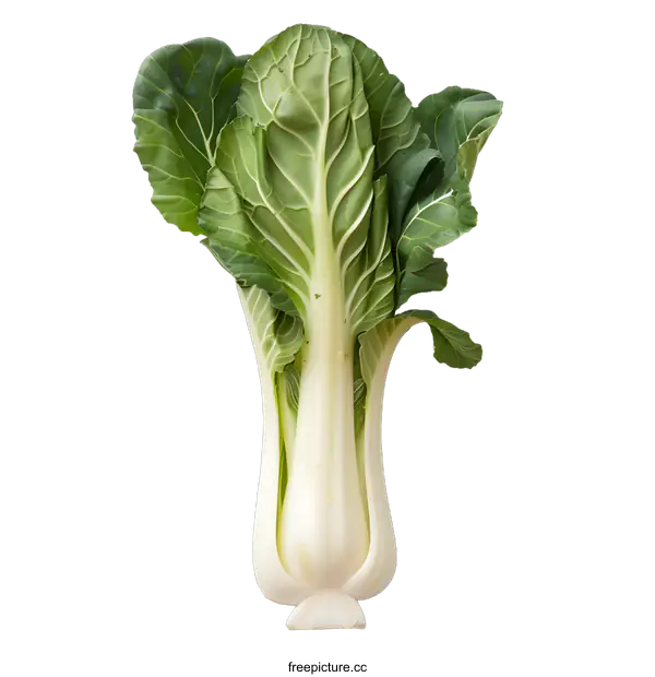 [Transparent Background PNG]Fresh Green Bok Choy on White Background