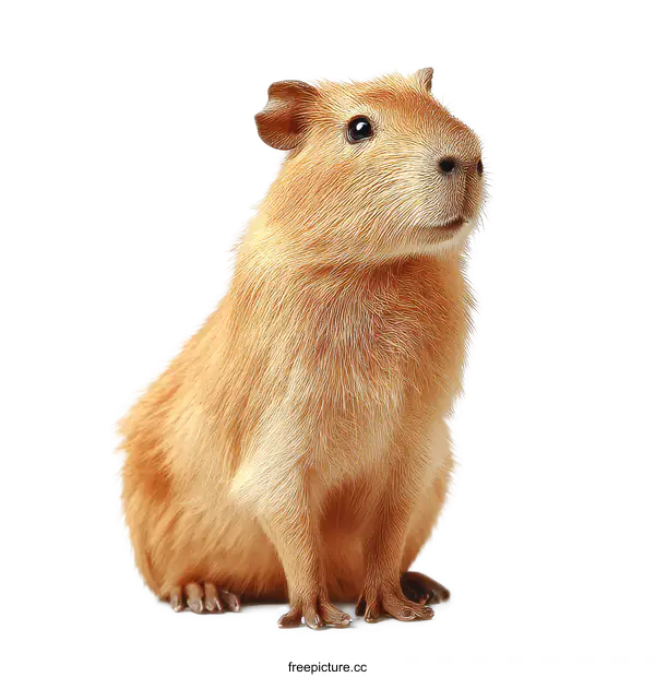 [Transparent Background PNG]Cute Capybara Close Up Photo