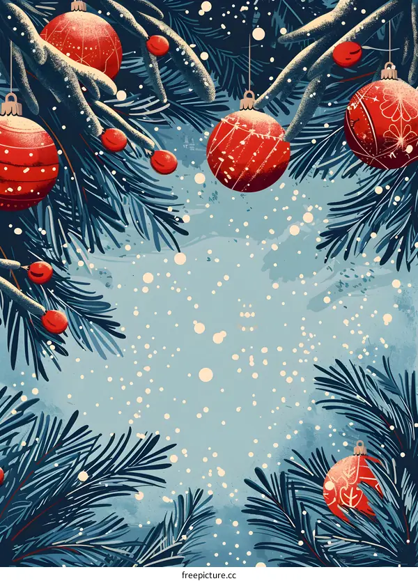 Christmas Tree Branches Decorated for Christmas