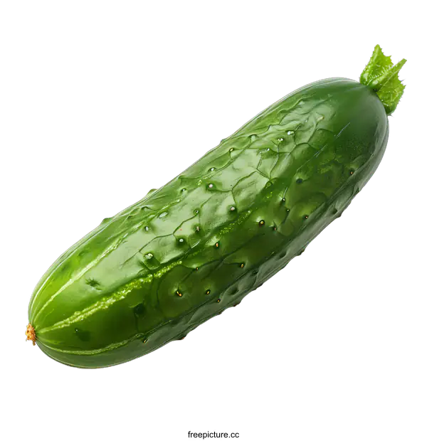 [Transparent Background PNG]Single cucumber on white background