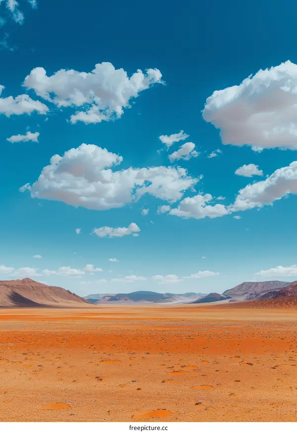 Majestic Mountains Rising from a Vast Desert Landscape