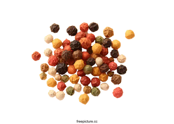 [Transparent Background PNG]Colorful Peppercorns Pile Up