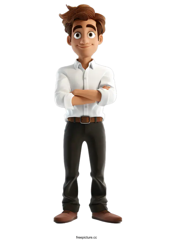[Transparent Background PNG]3d rendering of a business man