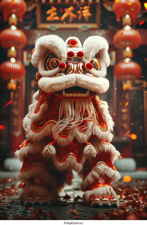 Lion Dance Performance for Lantern Festival Celebration