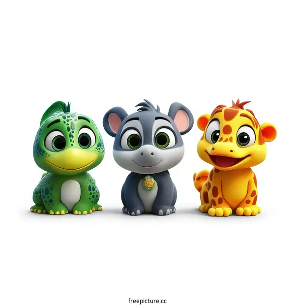 Cartoon Animal Illustration Trio