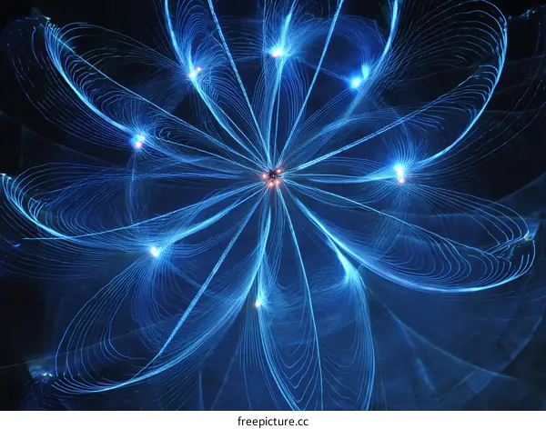 Abstract Light Design in Blue