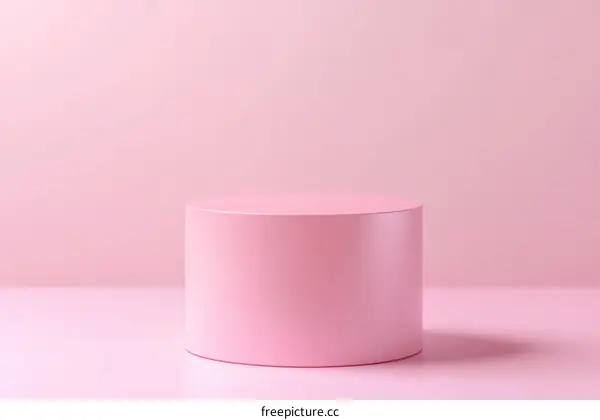 Pink Cylinder Display Stand