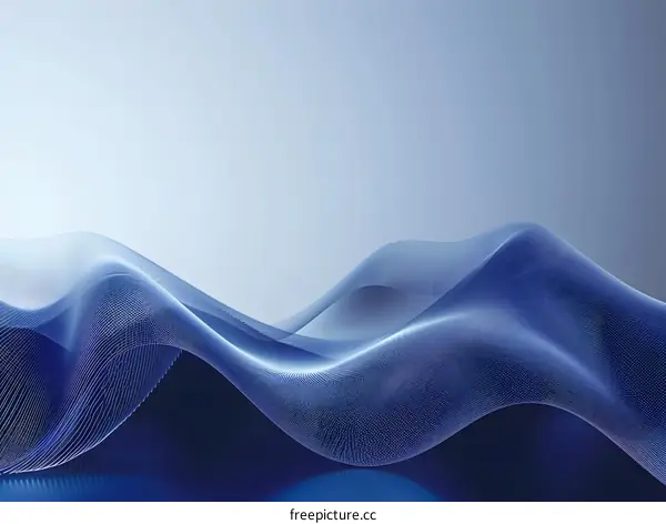 Abstract Blue Wavy Background