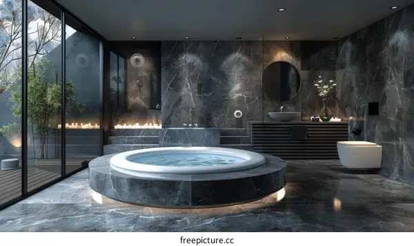A luxurious bathroom