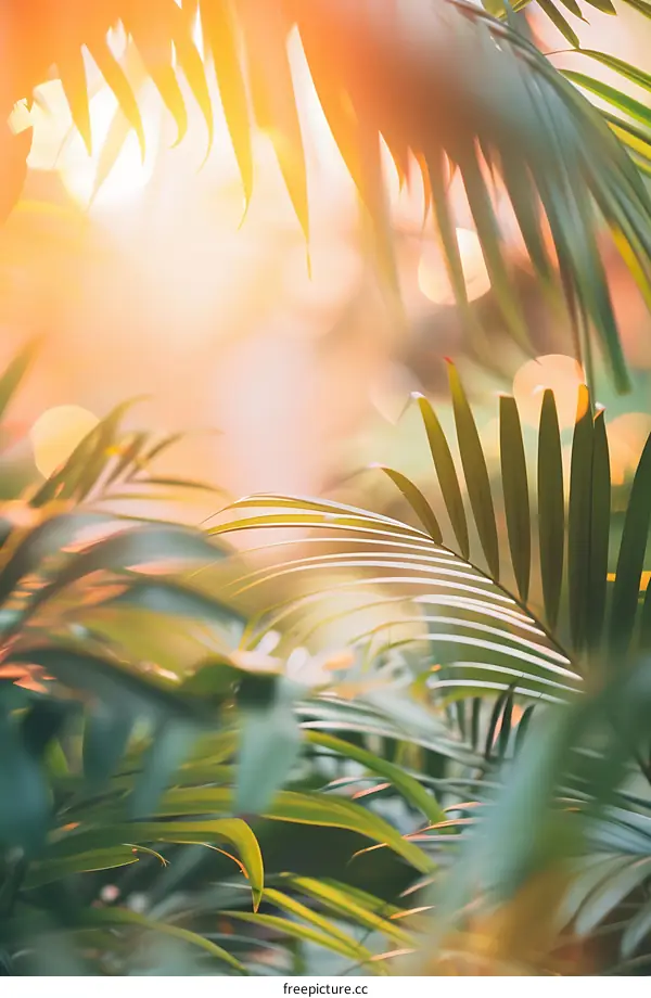 Tropical Leaves and Sunlight