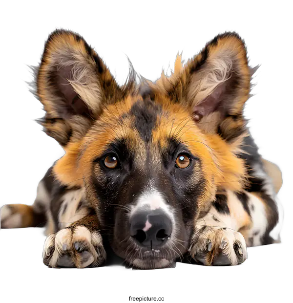 [Transparent Background PNG]African wild dog