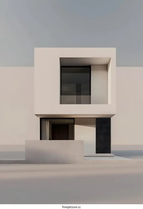 Modern Minimalist House 3D Render Exterior Design