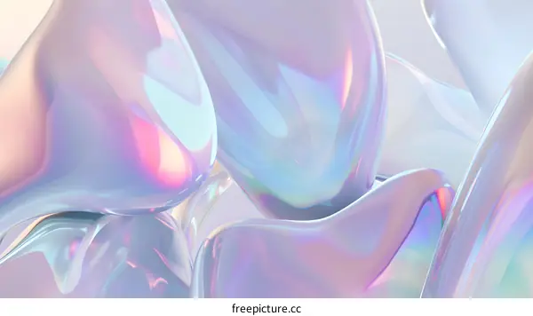 abstract iridescent blobs