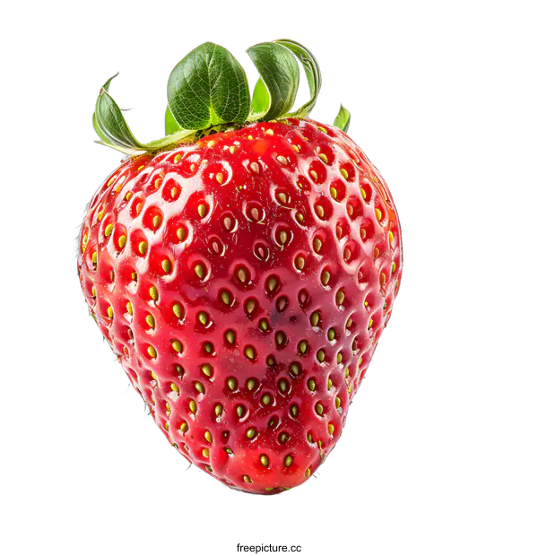 [Transparent Background PNG]Fresh Red Strawberry Isolated On White Background