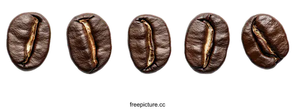 [Transparent Background PNG]Close Up of Roasted Coffee Beans