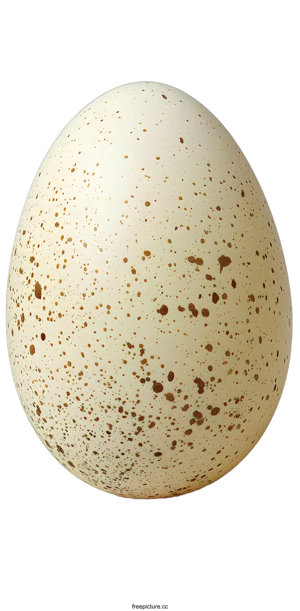 [Transparent Background PNG]Single Speckled Egg on White Background