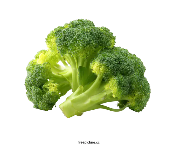[Transparent Background PNG]Fresh Broccoli Close-up on White Background