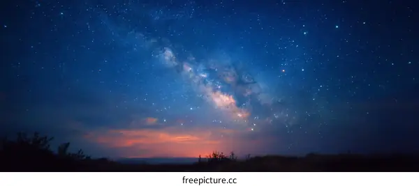 Night Sky Milky Way Galaxy Sunset Landscape