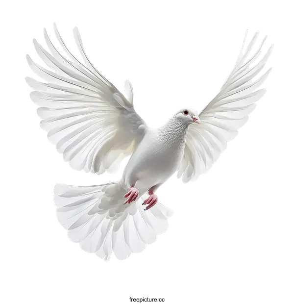 [Transparent Background PNG]White Dove in Flight
