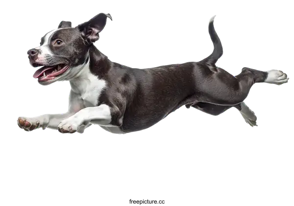[Transparent Background PNG]Happy Dog Jumping in the Air