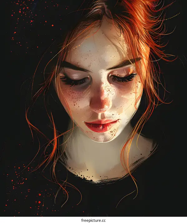 Portrait of a Woman with Red Hair