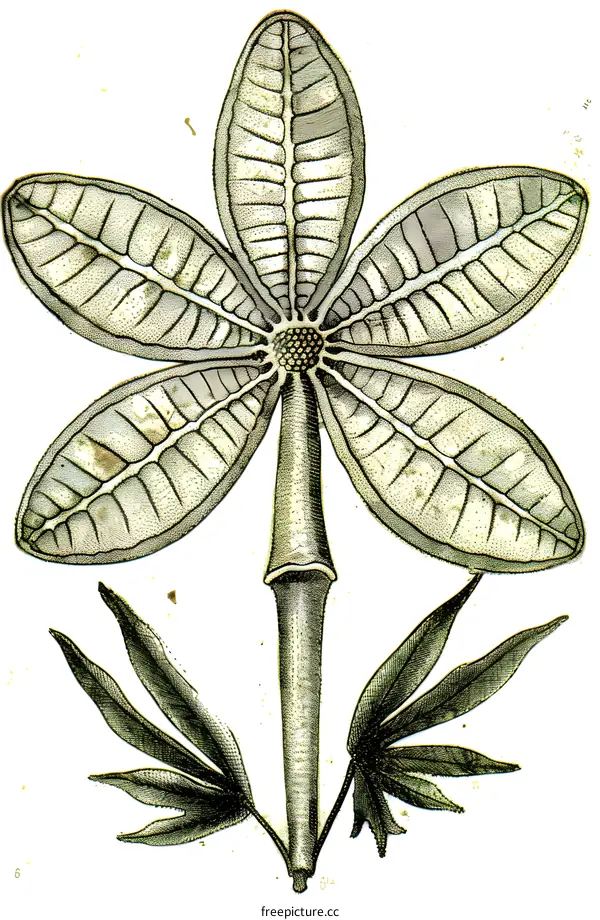 Illustration of a Five Petal Flower