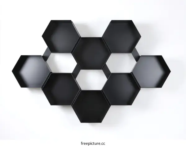 Modern Hexagonal Wall Shelves Design