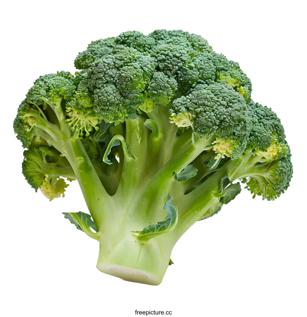 [Transparent Background PNG]Fresh Green Broccoli Vegetable Isolated on White Background