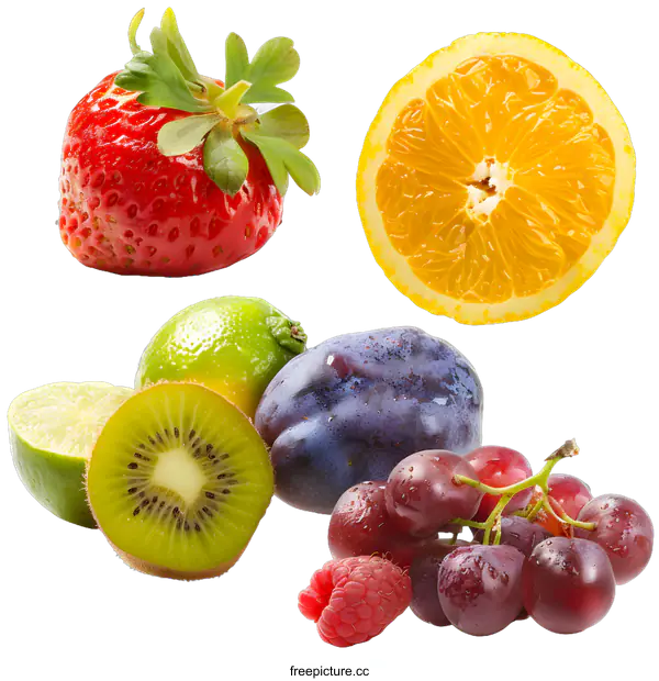 [Transparent Background PNG]Assortment of Fresh and Juicy Fruits