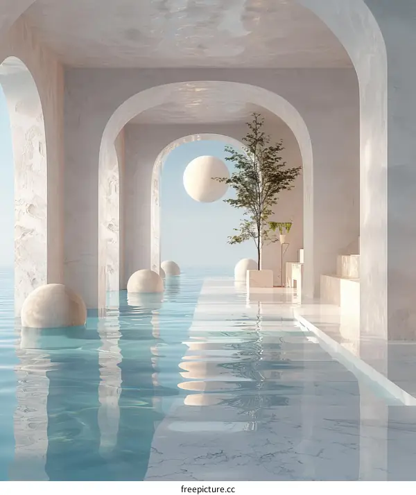 Surreal Path Through Water